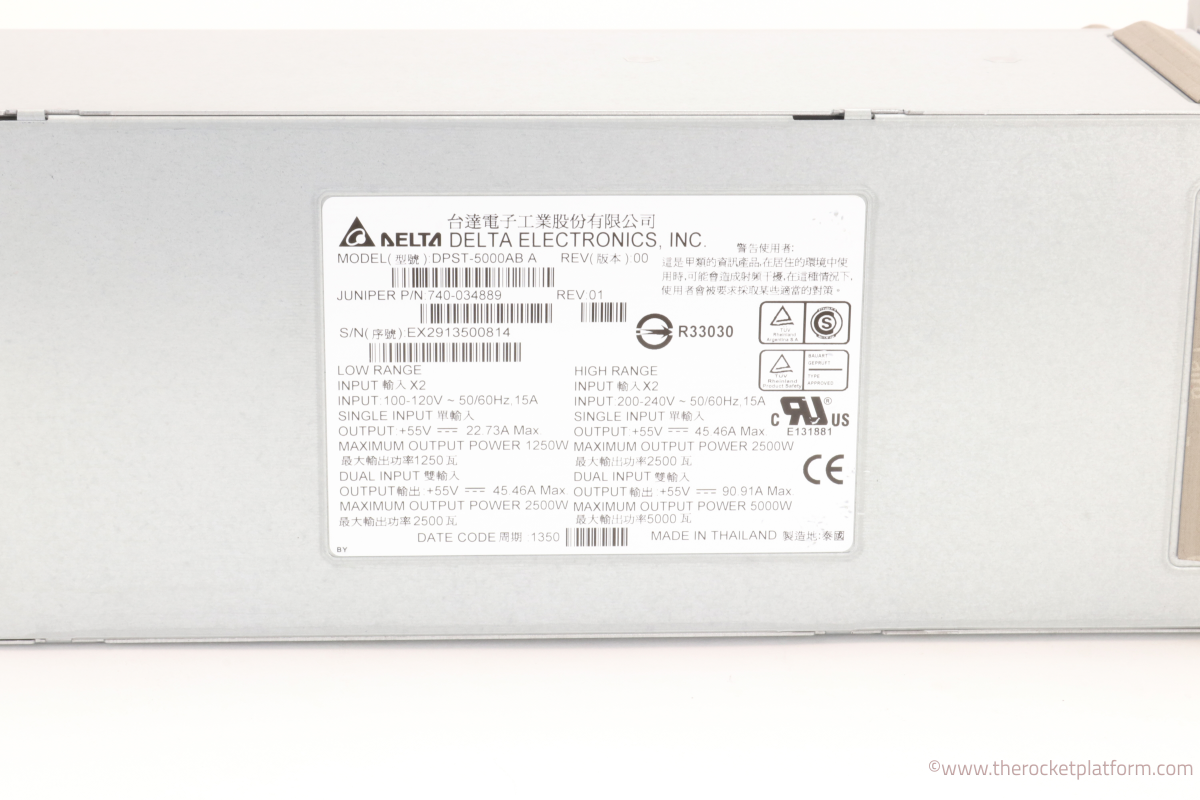 740-034889 - Juniper EX6210 5000 Watt AC Power Supply Assembly