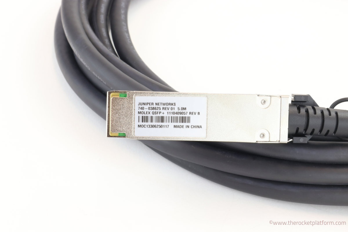 JNP-QSFP-DAC-5M - Juniper QSFP+ Cable Assembly 5m 26AWG Passive Programmable ID