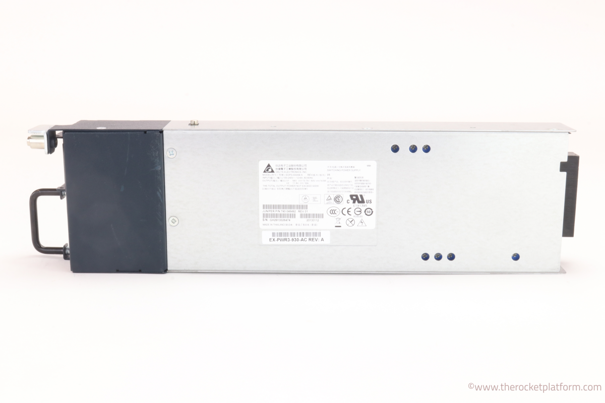 EX-PWR3-930-AC - Juniper EX4200 930 Watt PoE+ AC Power Supply Assembly Front To Back