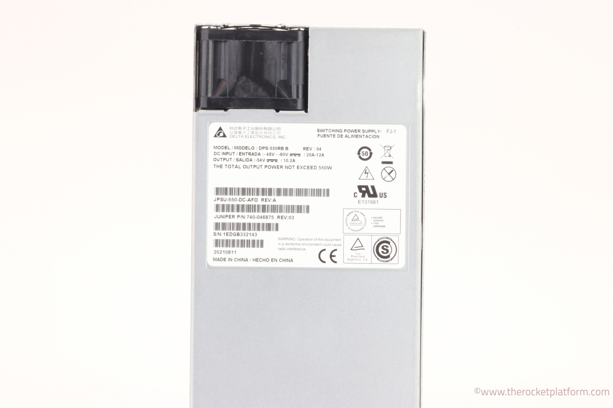 JPSU-550-DC-AFO-A - Juniper EX4300 550 Watt DC Power Supply Assembly AFO