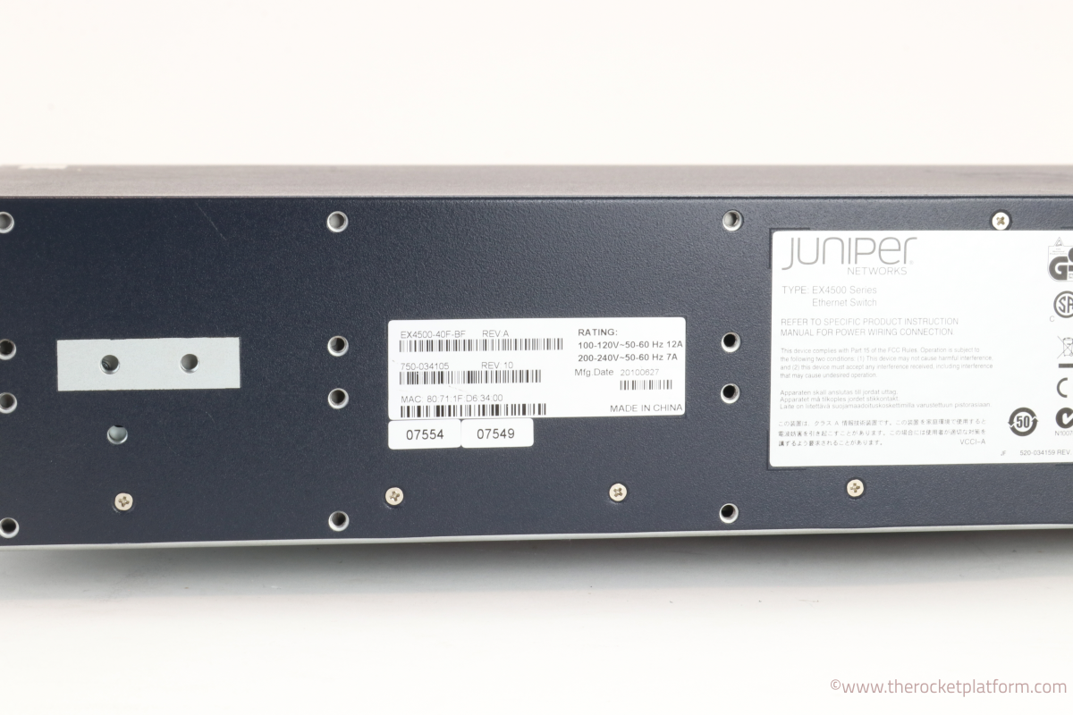 EX4500-40F-BF - Juniper EX4500-40F-BF Network Switch Full Unit Assembly