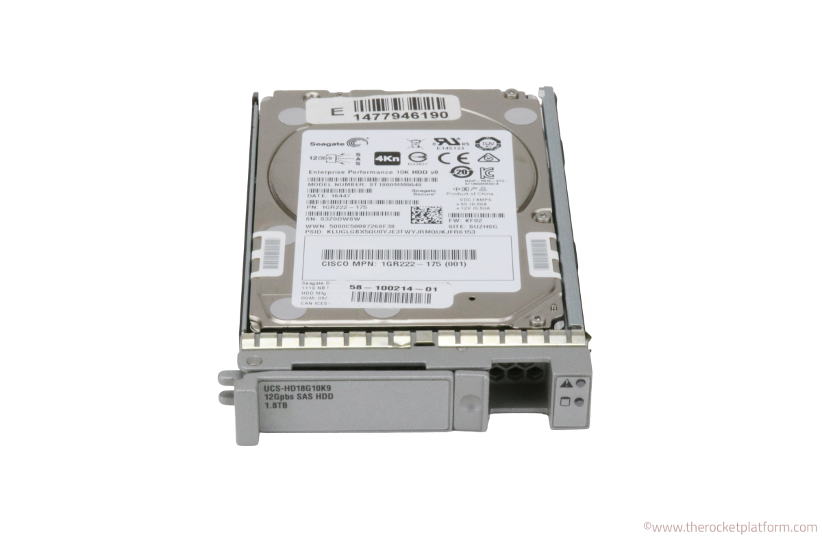 Cisco UCS Hard Drive 1.8TB 10K RPM SFF SED 12Gb SAS Interface